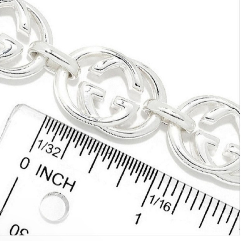 NEW Gucci Sterling SilverInterlocking GG Britt Bracelet - Picture 9 of 10